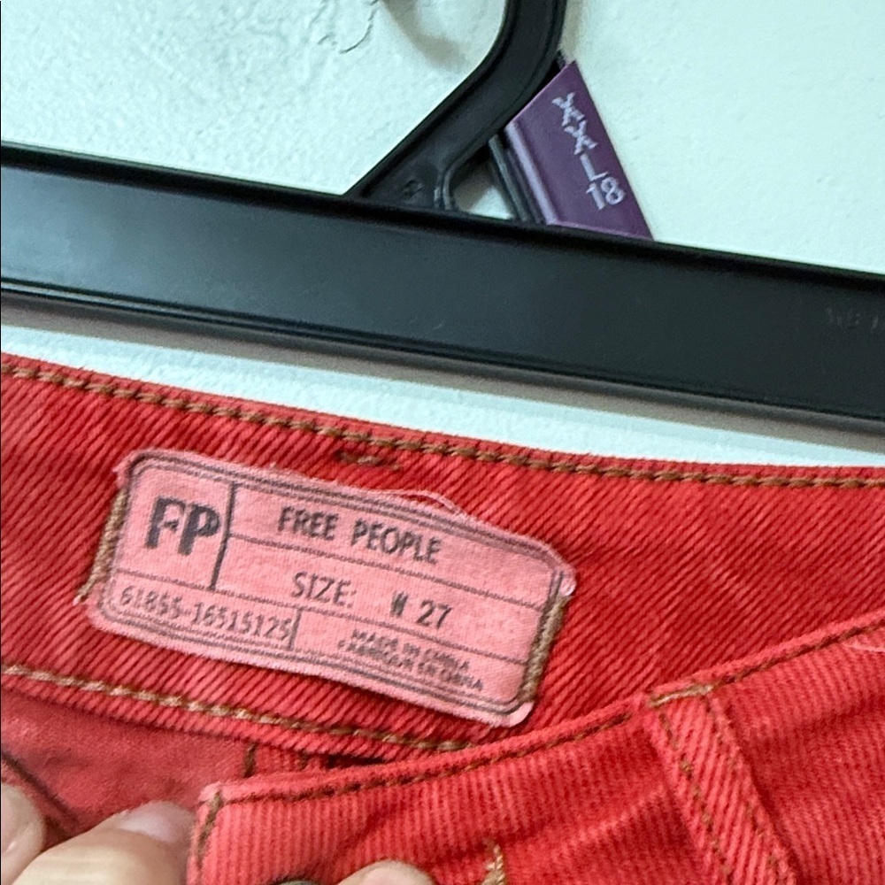Free People Scarlet red jeans - Picture 3 of 4